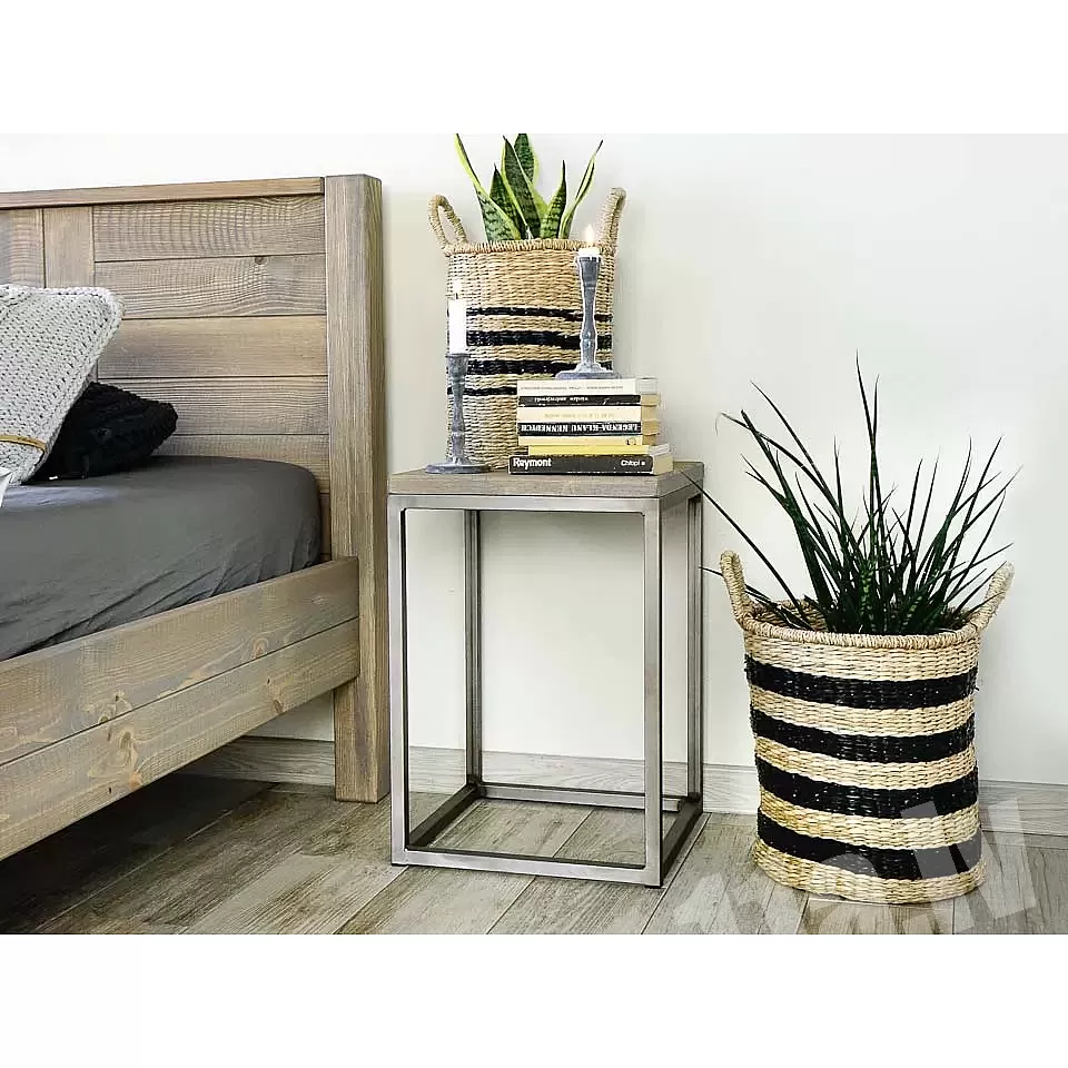 Metal frame deals bedside table